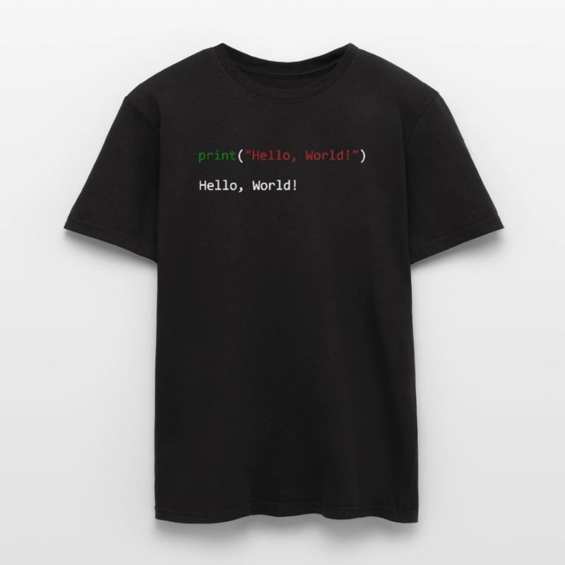 Hello World lustiges Geschenk Python Programmierer Männer T-Shirt