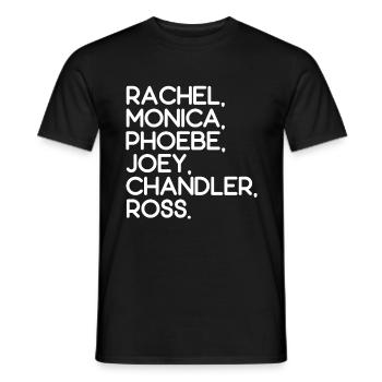 Rachel Joey Monica Ross Phoebe Chandler - T-shirt homme - noir - Devant - AI Model Male 178 light (178cm)