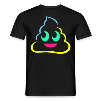 Poop in color - Men's T-Shirt - black - Front - AI Model Male 178 light (178cm)