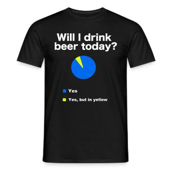 bière drôle disant des diagrammes - T-shirt homme - noir - Devant - AI Model Male 178 light (178cm)