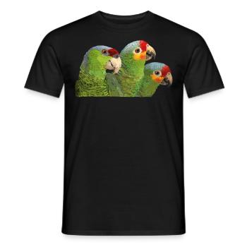Red-fronted Amazon and lilac-crowned parrot - Men's T-Shirt - black - Front - AI Model Male 178 light (178cm)