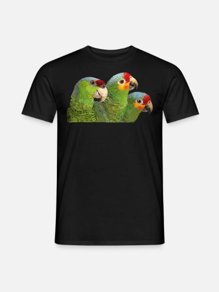 Red-fronted Amazon and lilac-crowned parrot - Men's T-Shirt - black