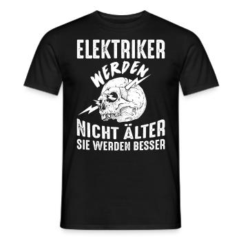 Lustiges Elektriker Handwerker Geburtstag Geschenk - Männer T-Shirt - Schwarz - Vorne - AI Model Male 178 light (178cm)