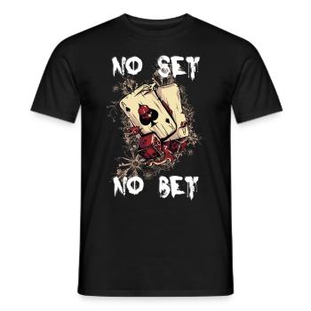Poker Casino Vegas Karten Cards - Männer T-Shirt - Schwarz - Vorne - AI Model Male 178 light (178cm)