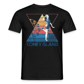Coney Island 1951 - Men's T-Shirt - black - Front - AI Model Male 178 light (178cm)