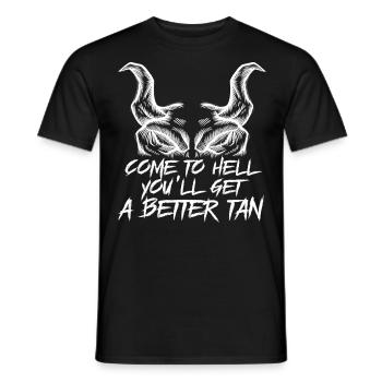 Satan Satanists Satanism Occult Sayings - Men's T-Shirt - black - Front - AI Model Male 178 light (178cm)
