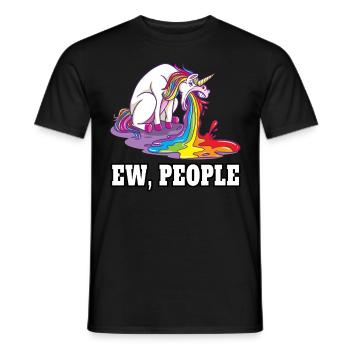 Ew People Einhorn - Männer T-Shirt - Schwarz - Vorne - AI Model Male 178 light (178cm)