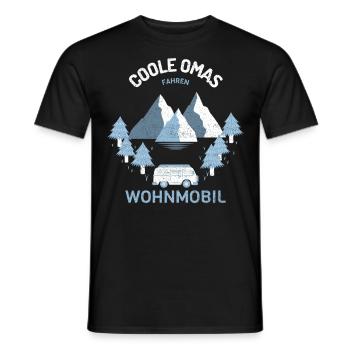 Coole Omas fahren Wohnmobil - Men's T-Shirt - black - Front - AI Model Male 178 light (178cm)