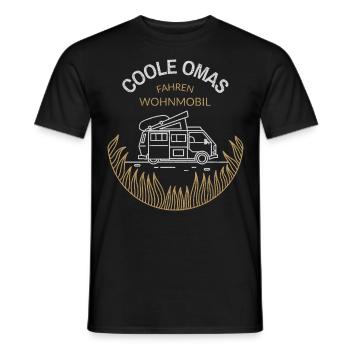 Coole Omas fahren Wohnmobil - Men's T-Shirt - black - Front - AI Model Male 178 light (178cm)