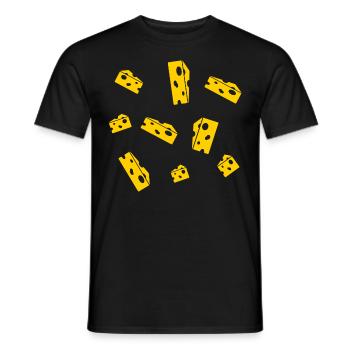 CHEESE - Men's T-Shirt - black - Front - AI Model Male 178 light (178cm)