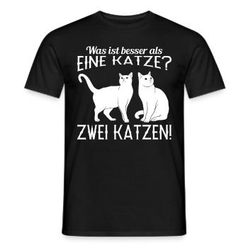Katze Katzen humorvolles Sprüche Geschenk - Männer T-Shirt - Schwarz - Vorne - AI Model Male 178 light (178cm)