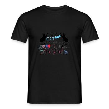 Maman chat - maman chat - T-shirt homme - noir - Devant - AI Model Male 178 light (178cm)