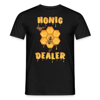 Honey Dealer Beekeepers Bees - Men's T-Shirt - black - Front - AI Model Male 178 light (178cm)
