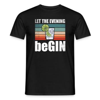 Que la soirée commence - T-shirt homme - noir - Devant - AI Model Male 178 light (178cm)