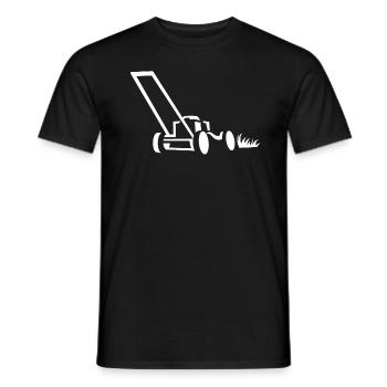 Lawn mower landscaping - Men's T-Shirt - black - Front - AI Model Male 178 light (178cm)