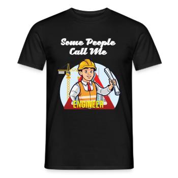 Ingénieur civil - T-shirt homme - noir - Devant - AI Model Male 178 light (178cm)