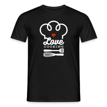 aime cuisiner - Cook Koch Chef Dinner - T-shirt homme - noir - Devant - AI Model Male 178 light (178cm)