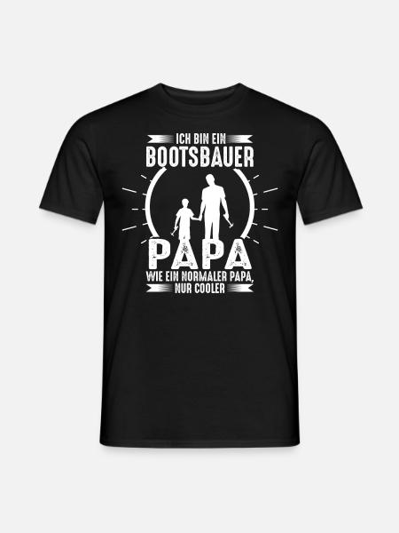 Bootsbauer Papa lustiges Sprüche Geschenk - Männer T-Shirt - Schwarz