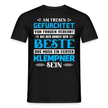 Heizungsbauer Heizungsbau Heizungsinstallateur - Männer T-Shirt - Schwarz - Vorne - AI Model Male 178 light (178cm)