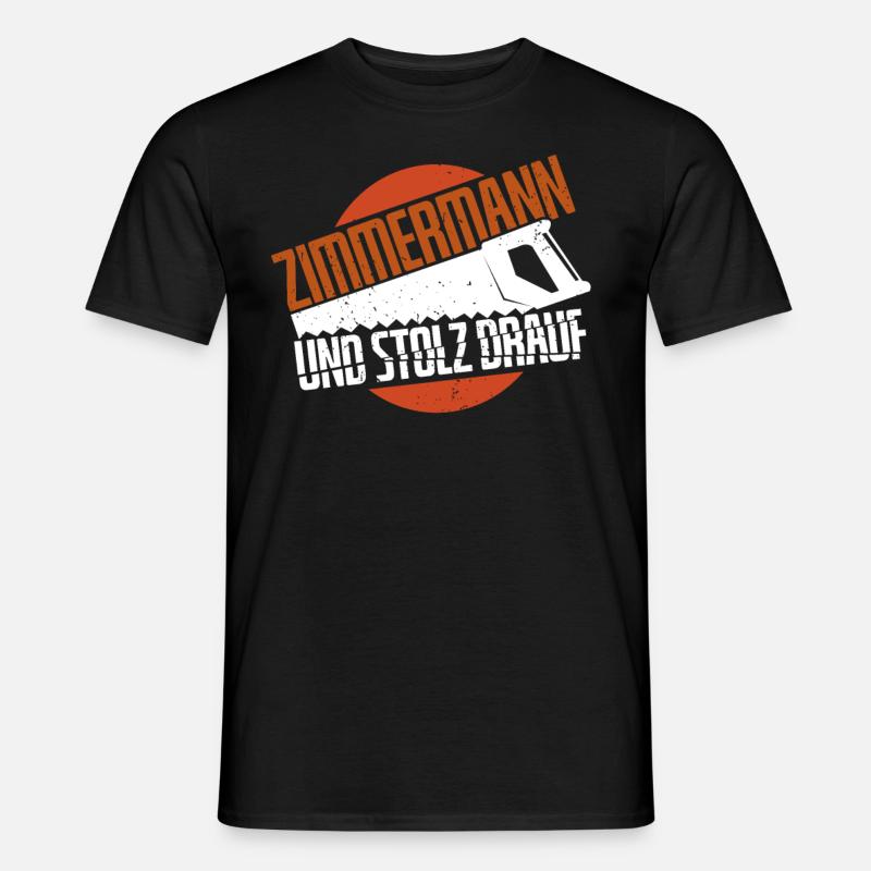 Zimmermann Stolz - Männer T-Shirt - Schwarz
