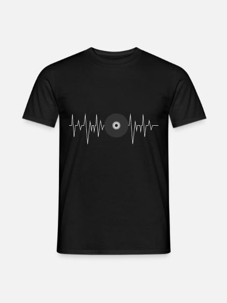 Disque vinyle - T-shirt homme - noir