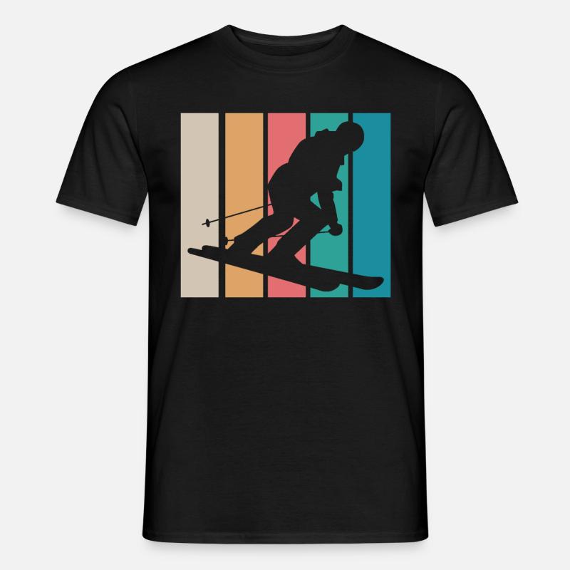 Ski - Männer T-Shirt - Schwarz