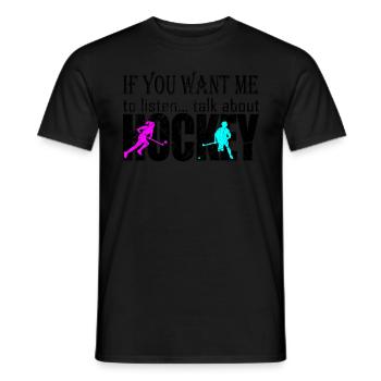 hockey de terrain cool proverbe cadeau joueur entraîneur - T-shirt homme - noir - Devant - AI Model Male 178 light (178cm)