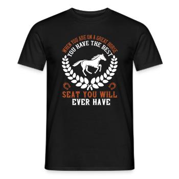 Pferde Reiter Spruch Geschenk Pferdeliebhaber - Männer T-Shirt - Schwarz - Vorne - AI Model Male 178 light (178cm)