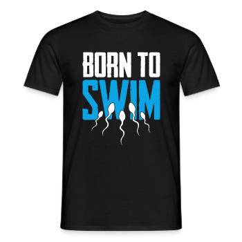 Cadeau de sperme de nageur de natation - T-shirt homme - noir - Devant - AI Model Male 178 light (178cm)
