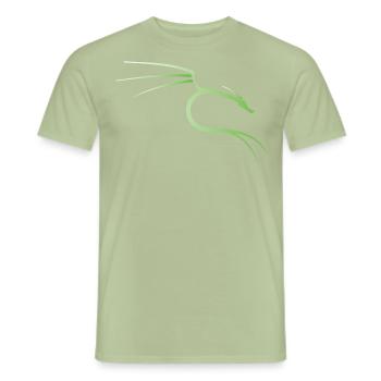 Kali Linux Drache - Männer T-Shirt - Sage - Vorne - AI Model Male 178 light (178cm)