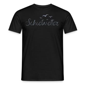 Schietwetter Möwen Design Maritim Schlicht - Männer T-Shirt - Schwarz - Vorne - AI Model Male 178 light (178cm)