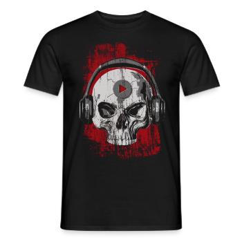 Feel the beat - Men's T-Shirt - black - Front - AI Model Male 178 light (178cm)