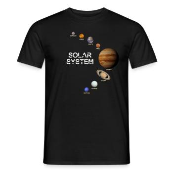 système solaire - T-shirt homme - noir - Devant - AI Model Male 178 light (178cm)