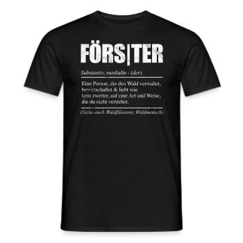 Förster - Männer T-Shirt - Schwarz - Vorne - AI Model Male 178 light (178cm)