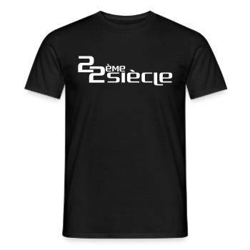 22nd Century - Men's T-Shirt - black - Front - AI Model Male 178 light (178cm)