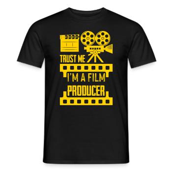 Filmproduzent Kameramann - Männer T-Shirt - Schwarz - Vorne - AI Model Male 178 light (178cm)