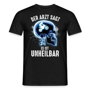 Lustiges Motocross Sprüche Geschenk - Männer T-Shirt - Schwarz - Vorne - AI Model Male 178 light (178cm)