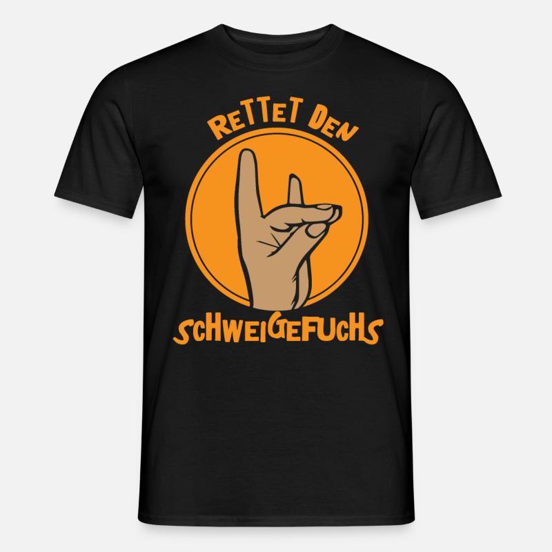 Schweigefuchs Leisefuchs Geschenkidee Geschenk - Männer T-Shirt - Schwarz
