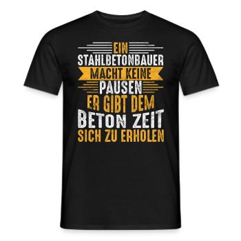 Stahlbetonbauer Betonbauer Bauarbeiter Geschenk - Männer T-Shirt - Schwarz - Vorne - AI Model Male 178 light (178cm)