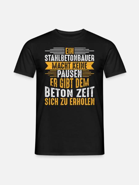 Stahlbetonbauer Betonbauer Bauarbeiter Geschenk - Männer T-Shirt - Schwarz