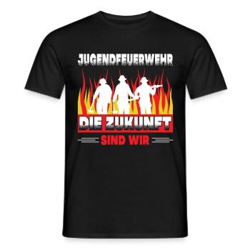 freiwillige Feuerwehr Jugendfeuerwehr Nachwuchs - Männer T-Shirt - Schwarz - Vorne - AI Model Male 178 light (178cm)