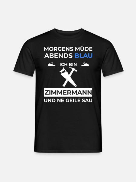 Zimmermann Zimmerei Geschenk Spruch Holz - Männer T-Shirt - Schwarz