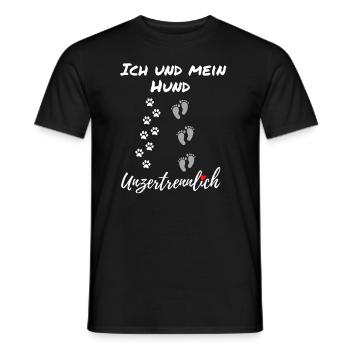 Ich und mein Hund Tshirt .Geschenkidee Weihnachten - Männer T-Shirt - Schwarz - Vorne - AI Model Male 178 light (178cm)