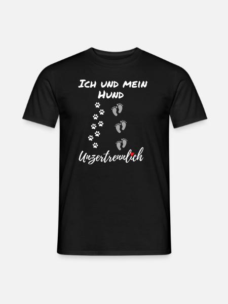 Ich und mein Hund Tshirt .Geschenkidee Weihnachten - Männer T-Shirt - Schwarz