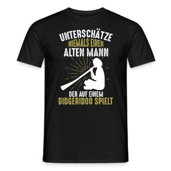 Lustiges Didgeridoo Männer Sprüche Geschenk - Männer T-Shirt - Schwarz - Vorne - AI Model Male 178 light (178cm)