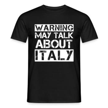 Cadeau d'Italie drôle de dicton italien - T-shirt homme - noir - Devant - AI Model Male 178 light (178cm)