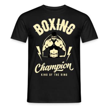 Boxing Champion Box-Sport Kampfsport Geschenk - Männer T-Shirt - Schwarz - Vorne - AI Model Male 178 light (178cm)