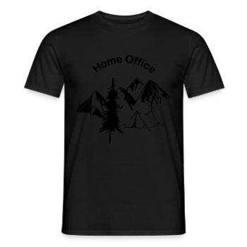 Home Office in den Bergen - Männer T-Shirt - Schwarz - Vorne - AI Model Male 178 light (178cm)