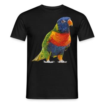 Regenbogen lori - Männer T-Shirt - Schwarz - Vorne - AI Model Male 178 light (178cm)