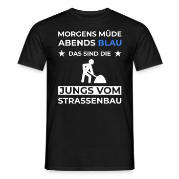 straßenwärter Straßenbauer straßenmeisterei - Männer T-Shirt - Schwarz - Vorne - AI Model Male 178 light (178cm)